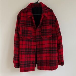 Old Navy Red and Black Plaid Jacket